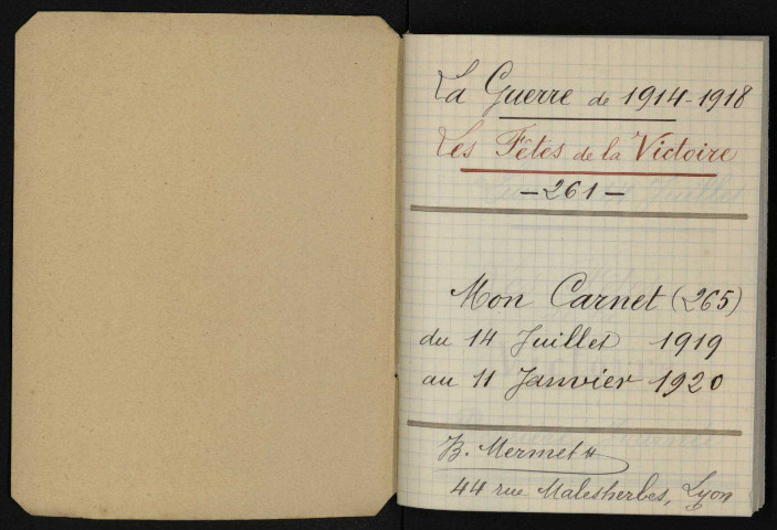 Carnet n°261.