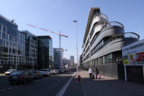 Boulevard Marius-Vivier-Merle au niveau de la rue Abbé-Boisard, immeuble Le Triangle.