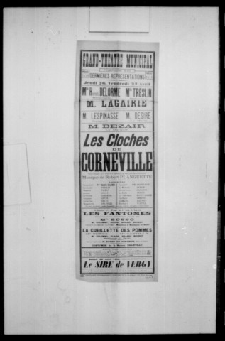 Cloches de Corneville (Les) : opéra-comique en trois actes et quatre tableaux. Compositeur : Robert Flanquette. Auteurs du livret : Clairville et Ch. Gabet.