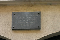 10 rue des Quatre-Chapeaux, plaque en mémoire d'Eugène Baudin (peintre)