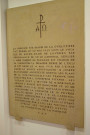 Vues de l'intérieur, plaque commémorative.