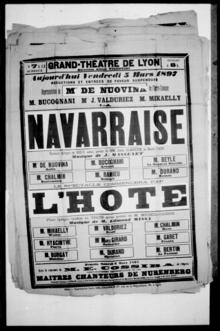 Hôte (L') : pièce lyrique inédite en trois actes. Compositeur : Edmond Missa. Auteur du livret : Michel Carré.