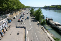 Bas-port du Rhône, direction sud vers quai Sarrail.