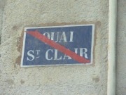 Quai Saint-Clair (quai Lassagne), plaque.