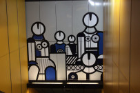 Station de métro Hôtel-de-Ville-Louis-Pradel, Les Robots d'Alain Dettinger.