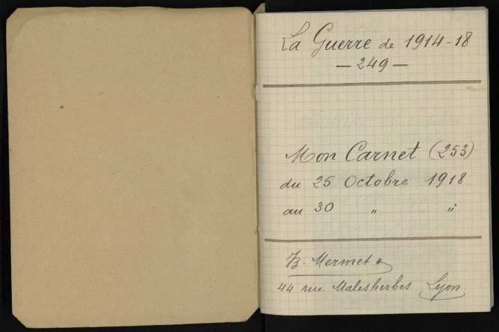 Carnet n°249.
