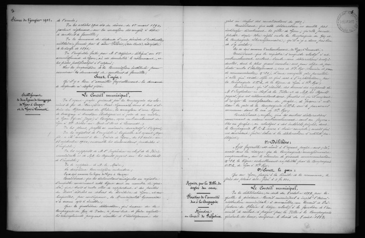 Séances du 8 janvier au 25 juin 1901.