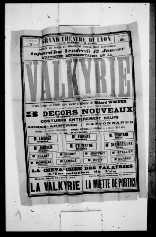 Walkyrie (La) : drame lyrique en trois actes. Compositeur : Richard Wagner. Traducteur : Victor Wilder.