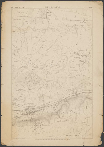 Cartes topographiques du Rhône et de la Loire.