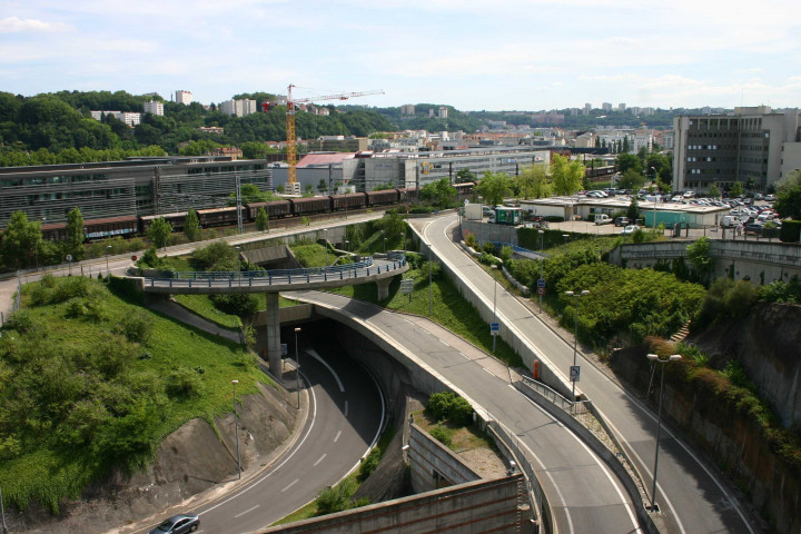 Périphérique Nord vu depuis la rue Pierre-Baizet.