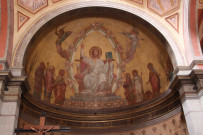 Plafond peint de la voûte du chœur.