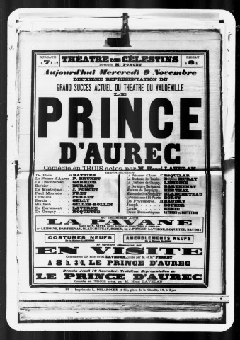 Prince d'Aurec (Le) : comédie en trois actes. Auteur : Henri Lavedan.