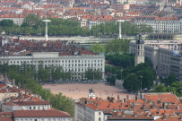 Place Bellecour, vue prise depuis l'esplanade de Fourvière.