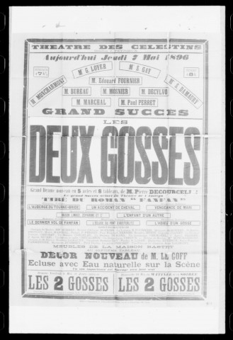 Deux gosses (Les) : grand drame nouveau en cinq actes et huit tableaux. Auteur : Pierre Decourcelle.