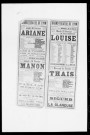 Manon : opéra-comique en cinq actes et six tableaux. Compositeur : Jules Massenet. Auteurs du livret : Henri Meilhac et Philippe Gilles.
