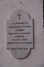 Eglise Saint-Bruno, plaque commémorative.