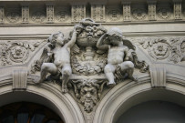 99 rue du Président-Édouard-Herriot, détail de la façade.