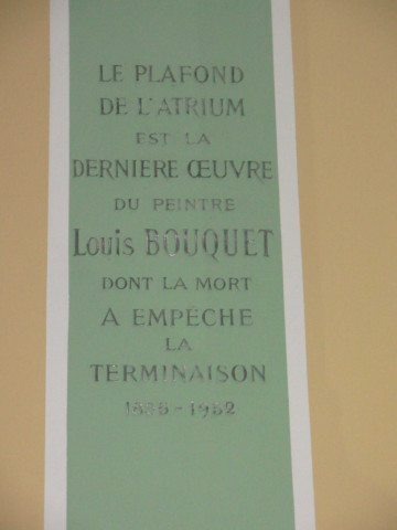 Plaque en mémoire de Louis Bouquet.