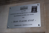 Plaque de Jean-Claude Anaf.