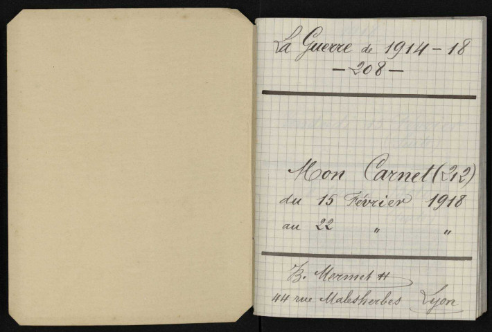Carnet n°208.