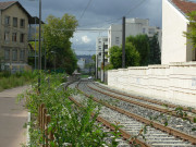 Ligne de tramway T3, au niveau de la rue Domrémy.