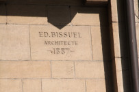 Signature de l'architecte Bissuel.