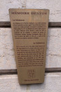Subsistances, plaque touristique.