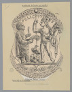 Médaillon romain (1er s.) : Plancus et le génie de Lyon accompagné du corbeau.