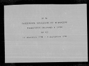 Passeports délivrés à Lyon An VII (11 décembre 1798-3 septembre 1799).