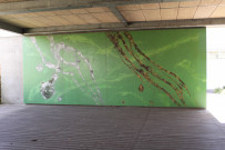 Lycée Louise Labbé, mur peint.