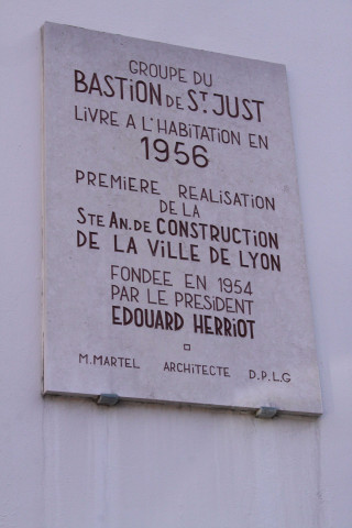 Plaque HLM, Bastion Saint-Just.