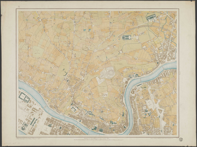 Plan topographique de la Ville de Lyon et de ses environs.