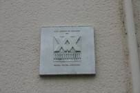 58 rue Georges-Gouy, cité jardin de Gerland, plaque patrimoine du XXe siècle.