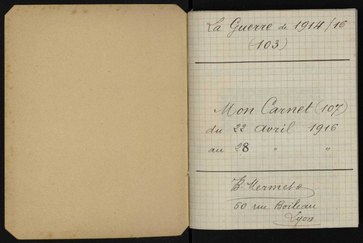 Carnet n°103.