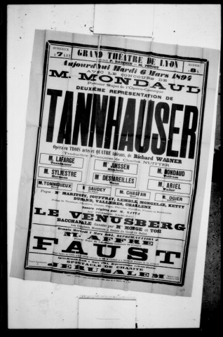 Tannhäuser : opéra en trois actes et quatre tableaux. Compositeur : Richard Wagner. Traducteur : Charles Nuitter.
