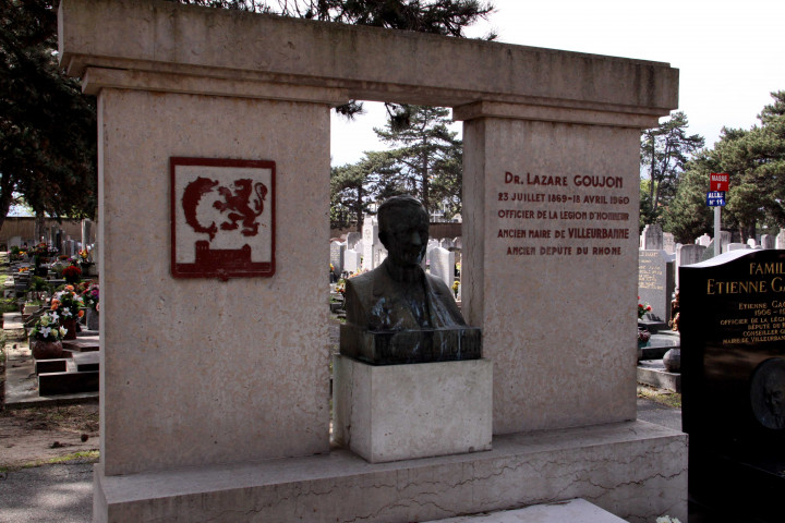 Cimetière nouveau, tombe Lazare Goujon (maire de Villeurbanne).