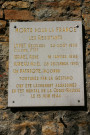 93 grande rue de la Croix-Rousse, hôpital de la Croix-Rousse, plaque en mémoire des résistants assassinés dans l'hôpital.