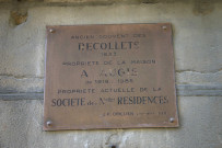 28 montée Saint-Barthélémy, plaque en mémoire de l'ancien couvent des Récollets.