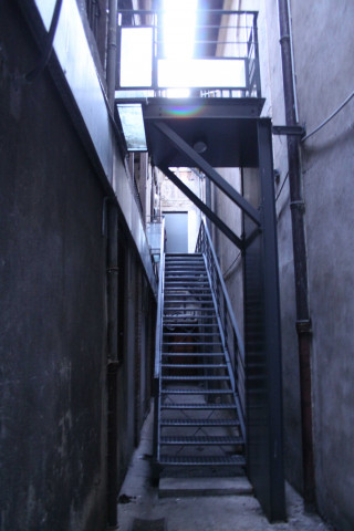 Chapelle, escalier de secours, le chœur, détail de sculptures dont Marthe et Marie et la Pietà de Fabisch, Pietà de Dufraine, Vierge de Mimerel.