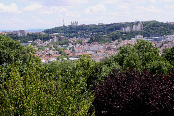Lycée de la Martinière, vue sur le quartier de Vaise et de Fourvière.