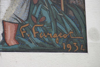 Signature de la Fresque qui se trouve sur les murs du bâtiment.