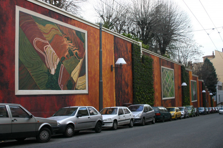 Mur peint "Fresque Végétale Lumière" de CitéCréation.