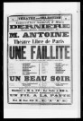 Beau soir (Un) : pièce en un acte en vers. Représentation du Théâtre libre de Paris. Auteur : Maurice Vaucaire.