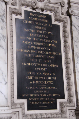 Eglise Saint-Bruno, plaque commémorative.