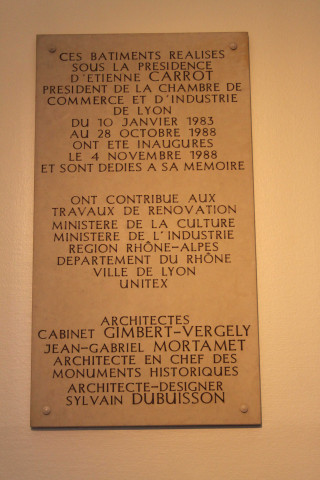 Plaque commémorative.