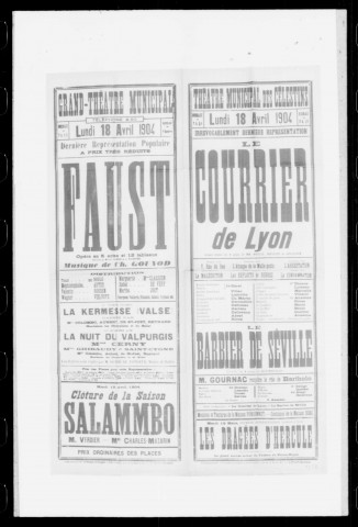 Courrier de Lyon (Le) : grand drame en six actes. Auteurs : Moreau, Siraudin et Delacour.
