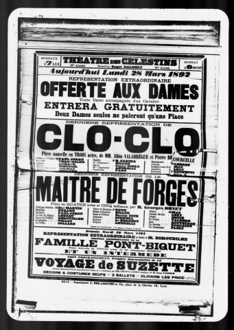 Clo-Clo : pièce nouvelle en trois actes. Auteurs : Albin Valbregue et Pierre Decourcelle.