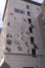 16 rue Guillaume-Paradin, fresque de la résidence Ambroise-Paré.