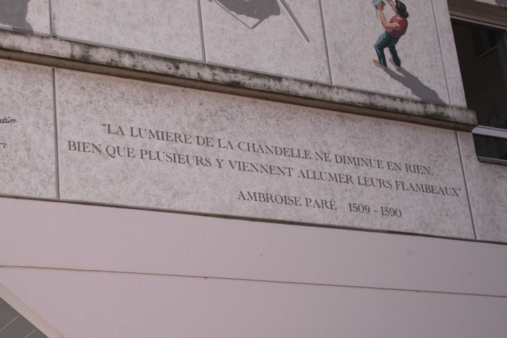 16 rue Guillaume-Paradin, fresque de la résidence Ambroise-Paré.