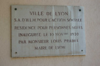 Plaque d'inauguration.